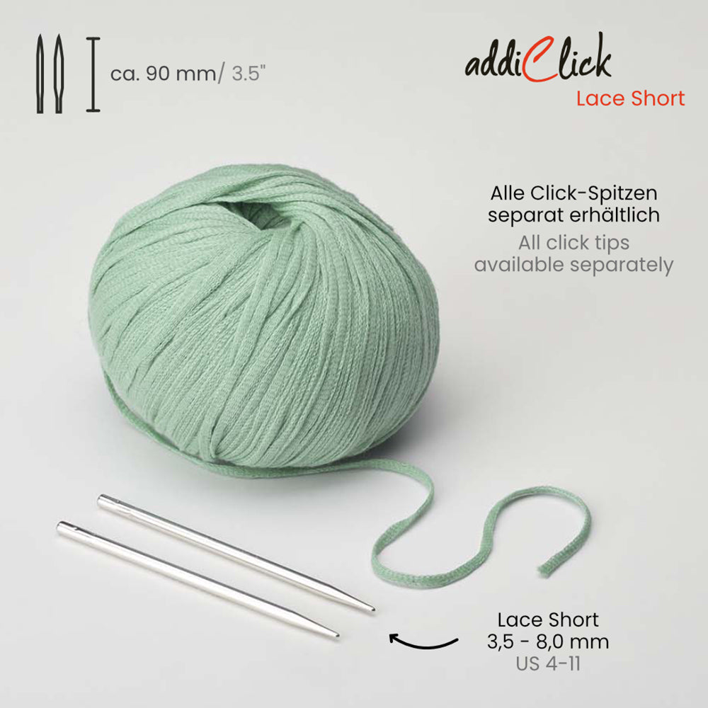addiClick Lace Short Tips (3.5–8 mm)