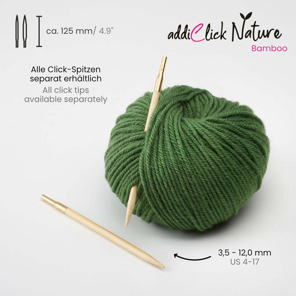 addiClick Nature Bamboo Tips – single (3.5–10.0 mm)