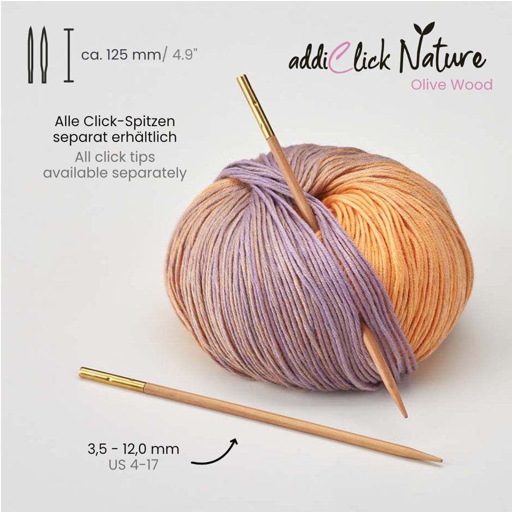 addiClick Nature Olive Wood Tips – single (3.5–10 mm)