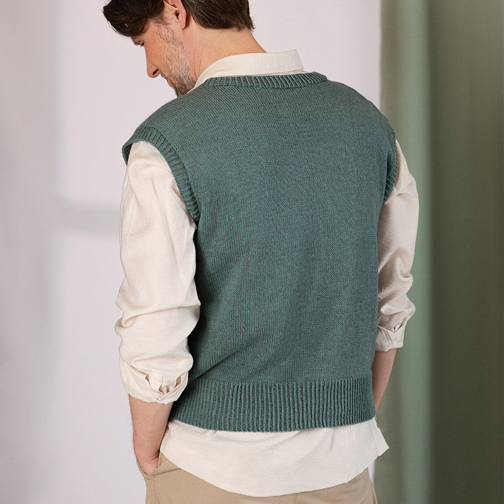 MODÈLE | PULL SANS MANCHES HOMME MAX