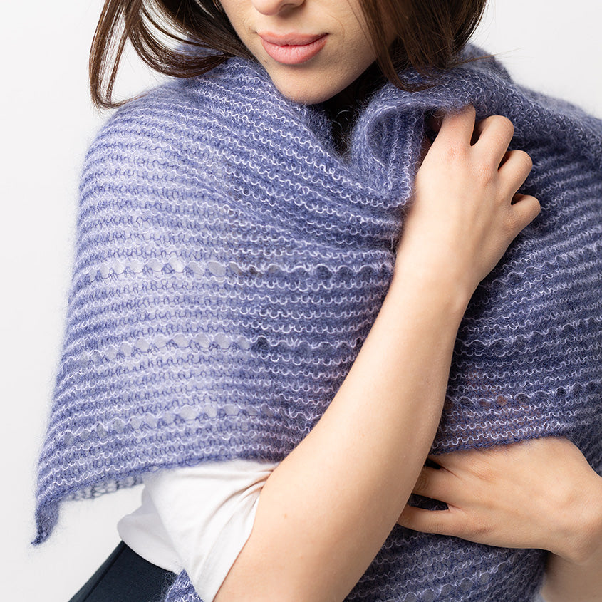 MODÈLE | CHÂLE STRIPED FEATHER