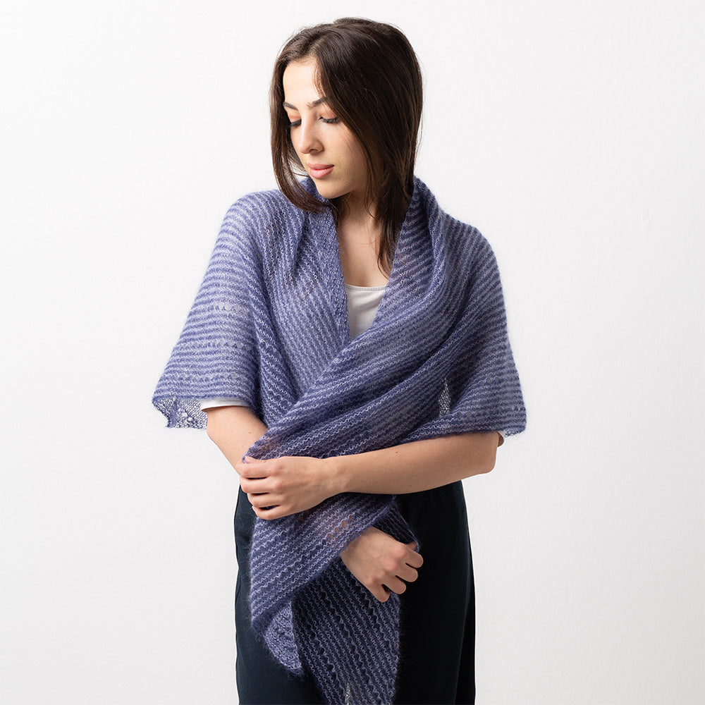 PATTERN | STRIPED FEATHER SHAWL