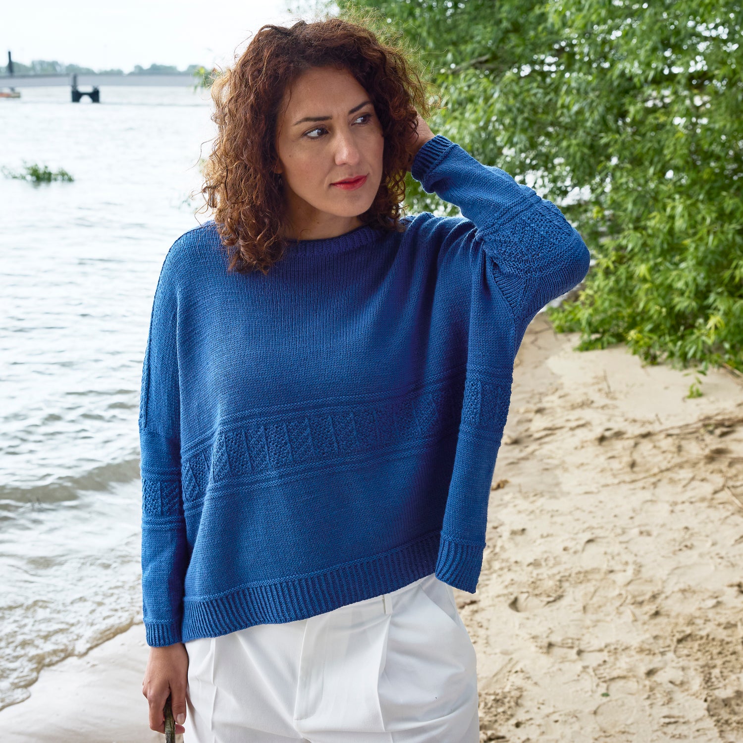 Pattern Oversize Sweater Dieci