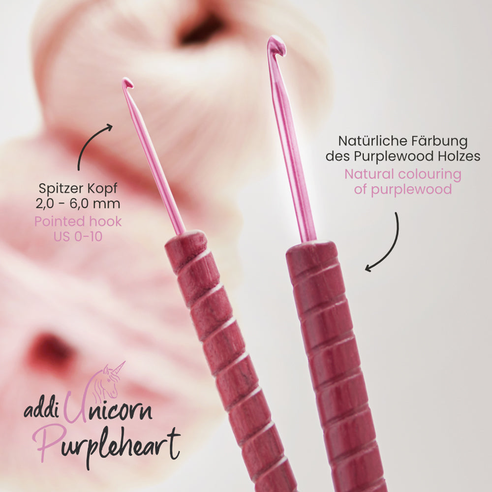 Crochet addiUnicorn Purpleheart (2–6 mm)